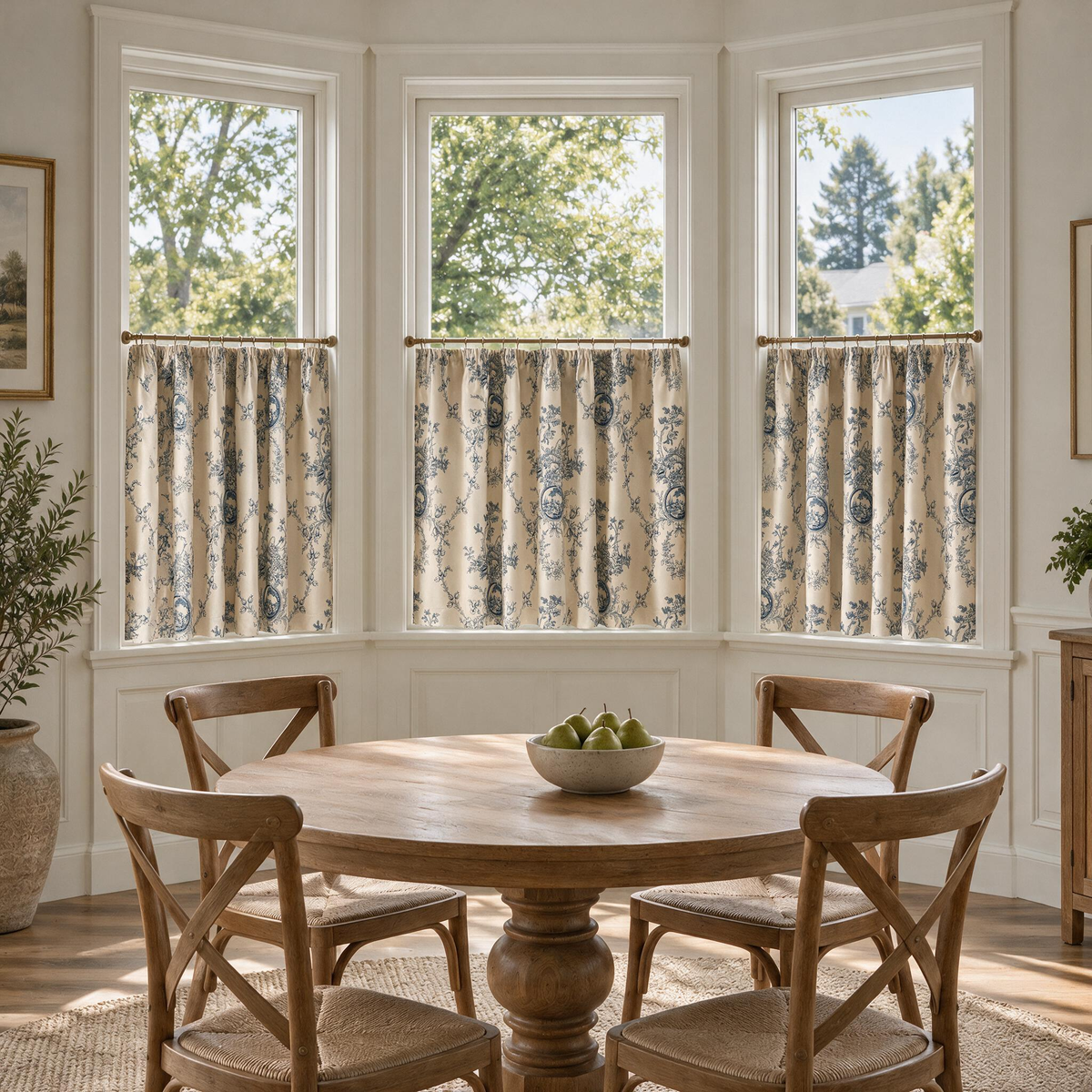Vintage Floral Cafe Curtains